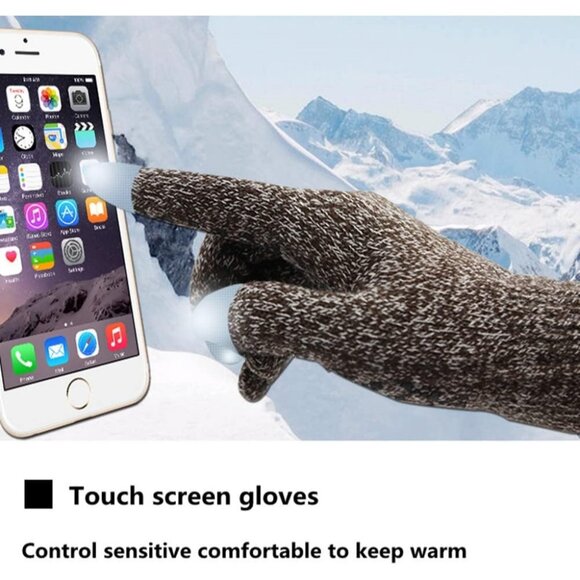 Women's Winter Warm Skull Caps Knit Gloves Beanie Neck Scarves Black 3 Set - Picture 5 of 6